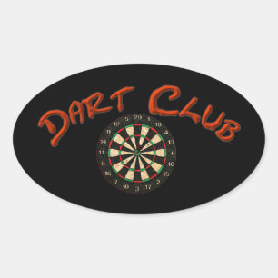 Dart Club Logo Oval Sticker