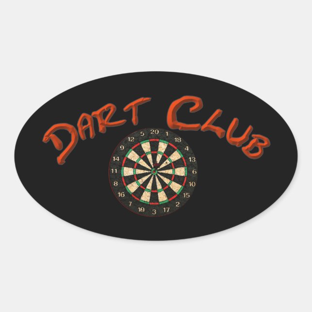 Dart Club Logo Oval Sticker (Front)