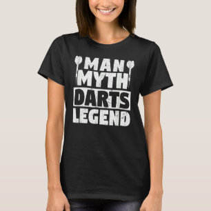 Dart Dad Player Fan Daddy Father's Day Man Myth Da T-Shirt