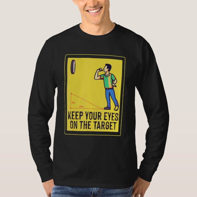 Dart Dartboard Target Design T-Shirt (Front)