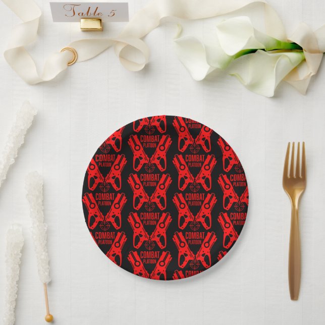 Dart Gun Battle Birthday Paper Plate (Wedding)