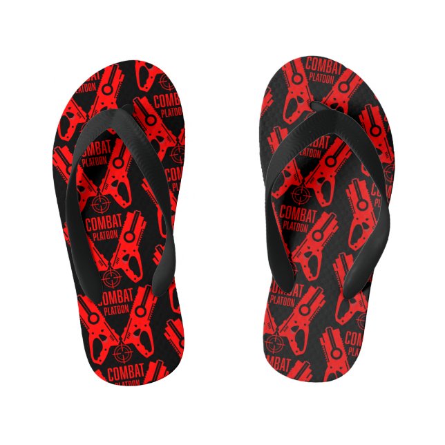 Dart Gun Battle Kid's Flip Flops (Footbed)