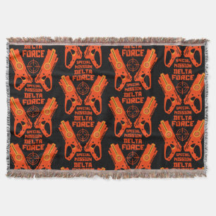 Dart Gun Battle Throw Blanket