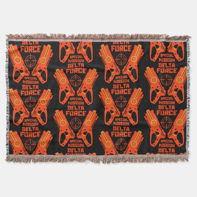 Dart Gun Battle Throw Blanket (Front)