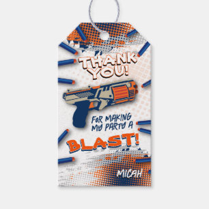 Dart Gun Thank You Tag