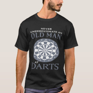 Dart - Mens Old Man Darts Funny Dartist Dad T-Shirt
