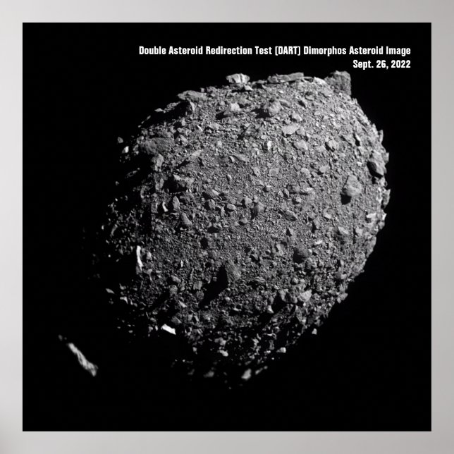 DART Mission Dimorphos Asteroid DRACO Image Photo Poster (Front)