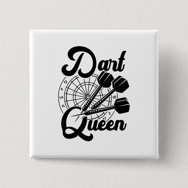 Dart Queen 15 Cm Square Badge (Front)