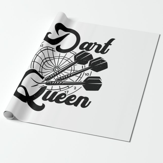 Dart Queen Wrapping Paper (Unrolled)