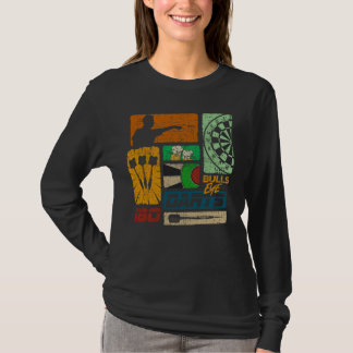 Dart Retro 80s 90s Vintage Dartboard Men's Dart T-Shirt