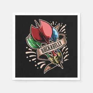 Dart Rock n Roll Darts Arrow Rockabilly Napkin