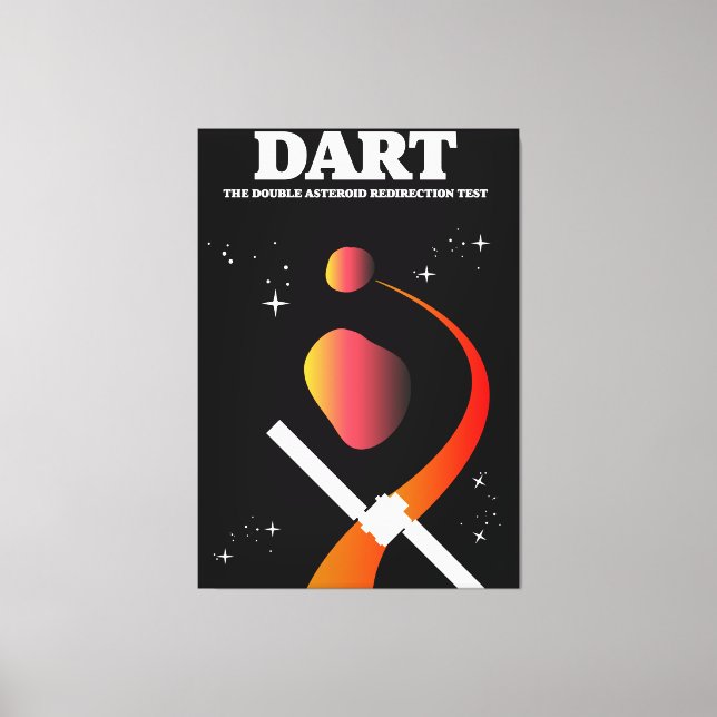 DART space mission space art. Canvas Print (Front)