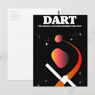 DART space mission space art. Postcard