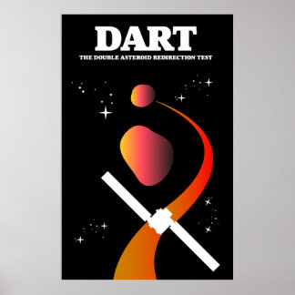 DART space mission space art. Poster