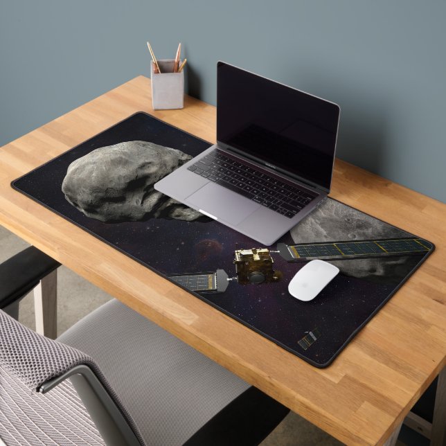 Dart Spacecraft And The Liciacube Prior To Impact Desk Mat (Office 2)