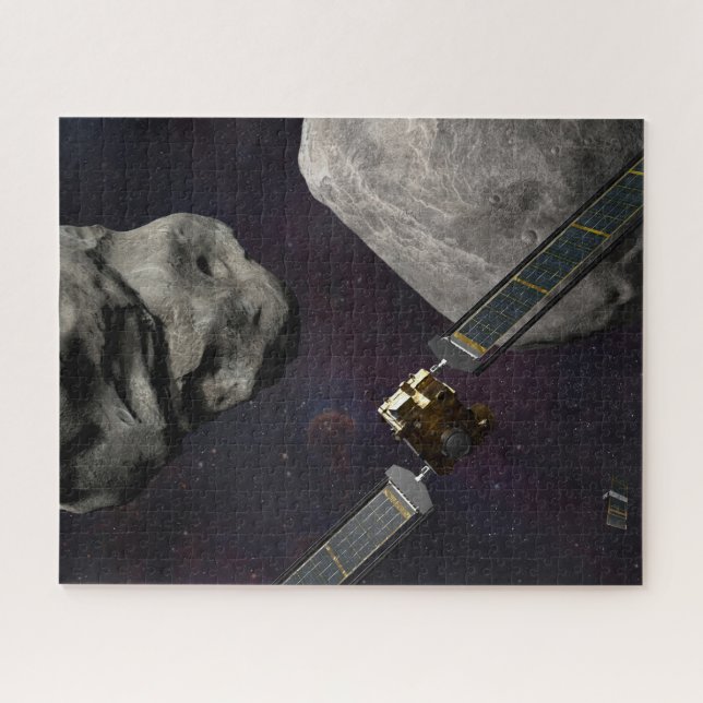 Dart Spacecraft And The Liciacube Prior To Impact Jigsaw Puzzle (Horizontal)
