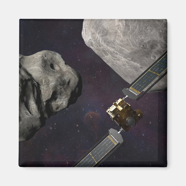 Dart Spacecraft And The Liciacube Prior To Impact Magnet (Front)