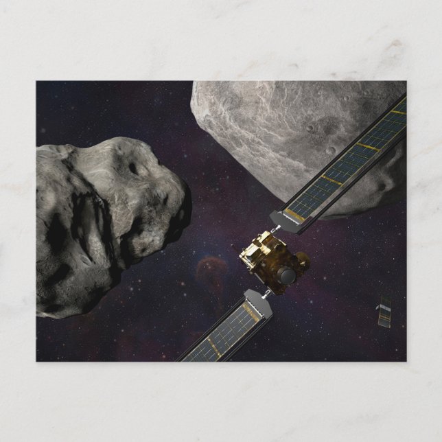 Dart Spacecraft And The Liciacube Prior To Impact Postcard (Front)