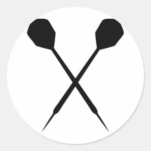 dart sport icon classic round sticker