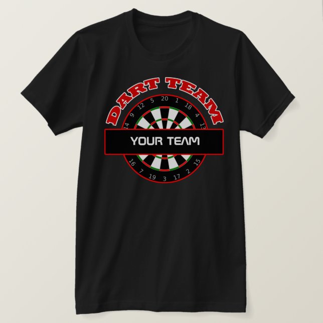 Dart Team Dartboard Mens Black T-shirt (Design Front)