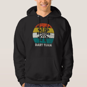 Dart Team Retro Vintage Style Dart Player Coach Hoodie