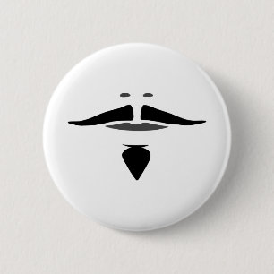 D'Artagnan Musketeer Moustache Goatee 6 Cm Round Badge