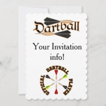 Dartball Invitations
