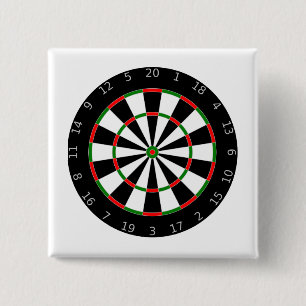 Dartboard 15 Cm Square Badge