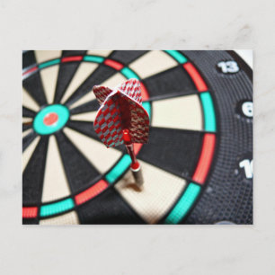 Dartboard and Dart Postcard
