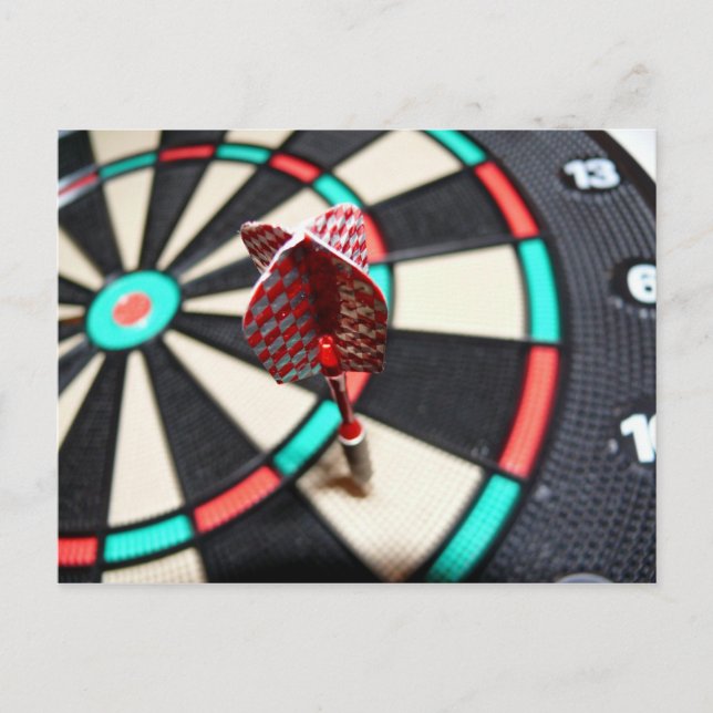Dartboard and Dart Postcard (Front)