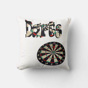 Dartboard And Darts Name, Cushion