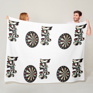Dartboard And Darts Name, Lge Fleece Blanket