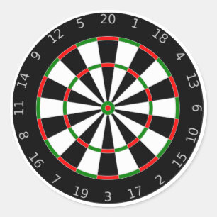 Dartboard background classic round sticker