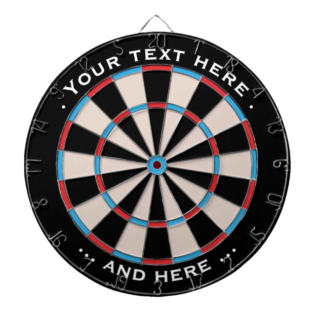 Dartboard Blue Classic Custom Text Gift (Front)