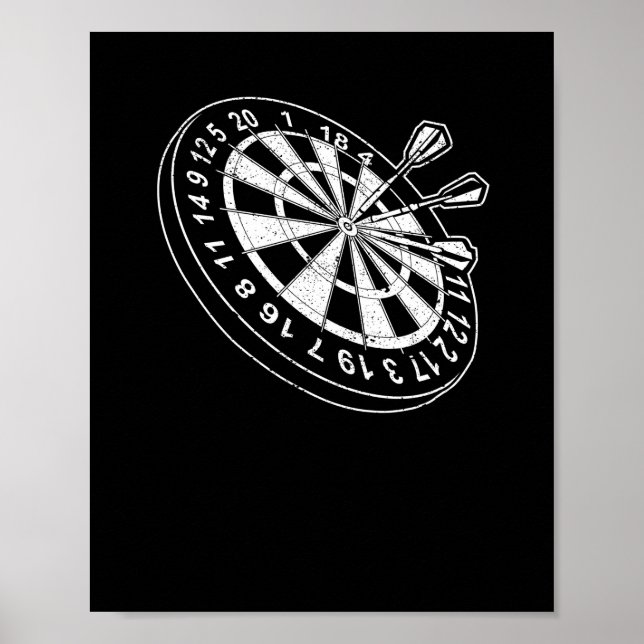 Dartboard Bulls Eye dart player fan dartboard Poster (Front)