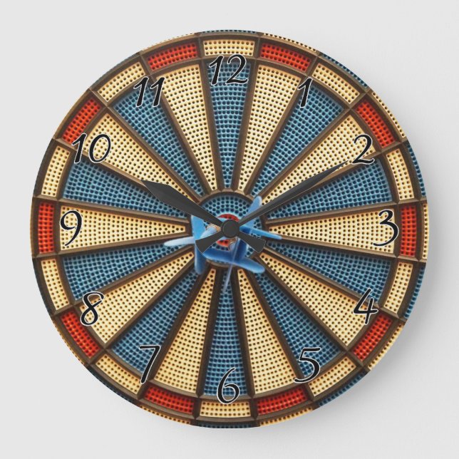 Dartboard Bullseye Large Clock (Front)