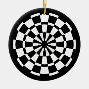 Dartboard Ceramic Tree Decoration