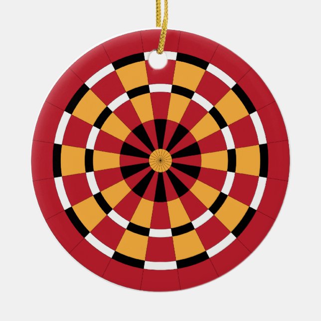 Dartboard Ceramic Tree Decoration (Front)
