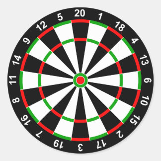 Dartboard Classic Round Sticker