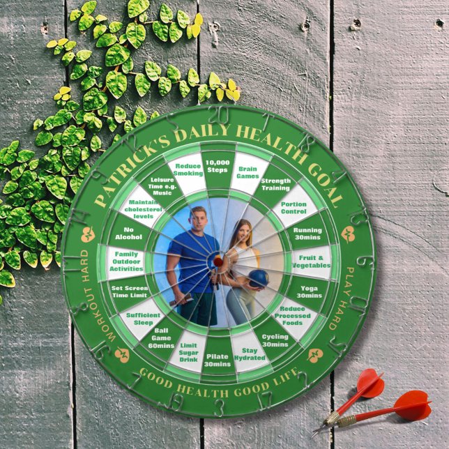 Dartboard - Customisable Photo & Health Decisions (This is a dartboard and also your health assistant for developing good daily health habit.   )