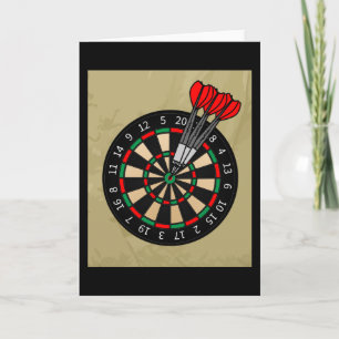 Dartboard Dart Player With Darts Arrows Card