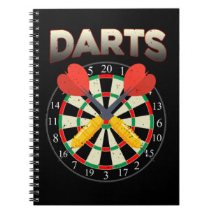 Dartboard Dart Retro Darts Player Notebook