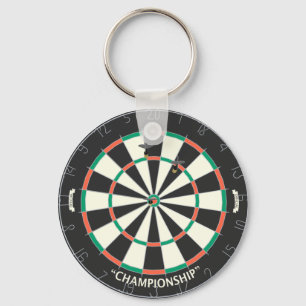 Dartboard & Darts: 3D Model: Key Ring