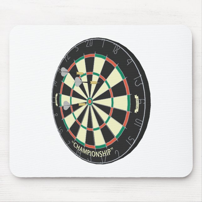 Dartboard & Darts: 3D Model: Mouse Mat (Front)