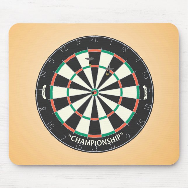 Dartboard & Darts: 3D Model: Mousepad (Front)