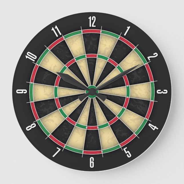 Dartboard Darts Bar Pub Games Wall Clock (Front)