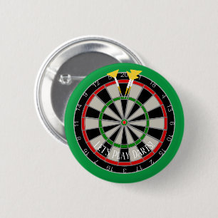 Dartboard Darts Design Personalised 6 Cm Round Badge