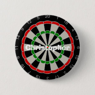 Dartboard Design 6 Cm Round Badge