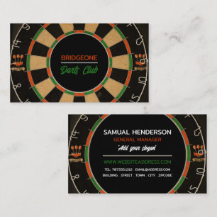 Dartboard Design, Darts Club Business Card