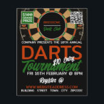 Dartboard Design, Darts Tournament Advertising Flyer<br><div class="desc">Dartboard Design,  Darts Tournament Advertising Flyers By The Business Card Store.</div>